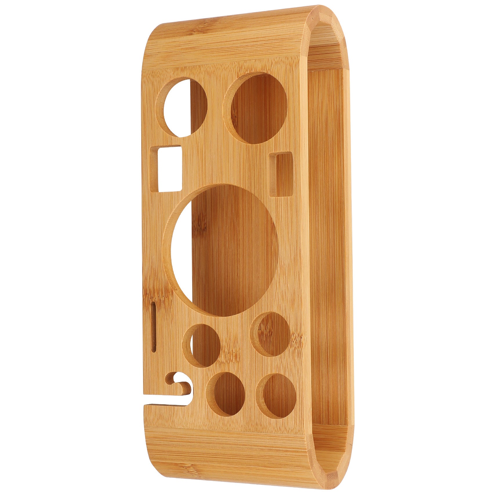 Cocktail shaker set of 12PCs stainless steel elliptical bamboo rack