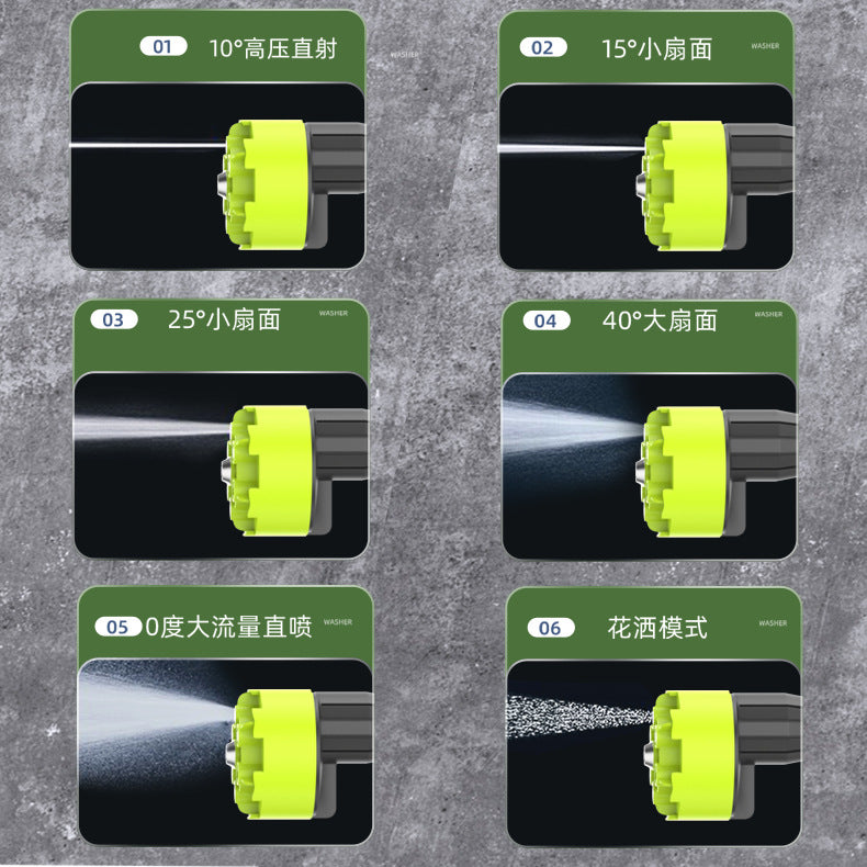 High Pressure Car Wash Water Gun Rechargeable Portable Lithium Battery Water Gun High Power Electric Display Water Gun Cleaning Machine for Watering Flowers and Vegetables