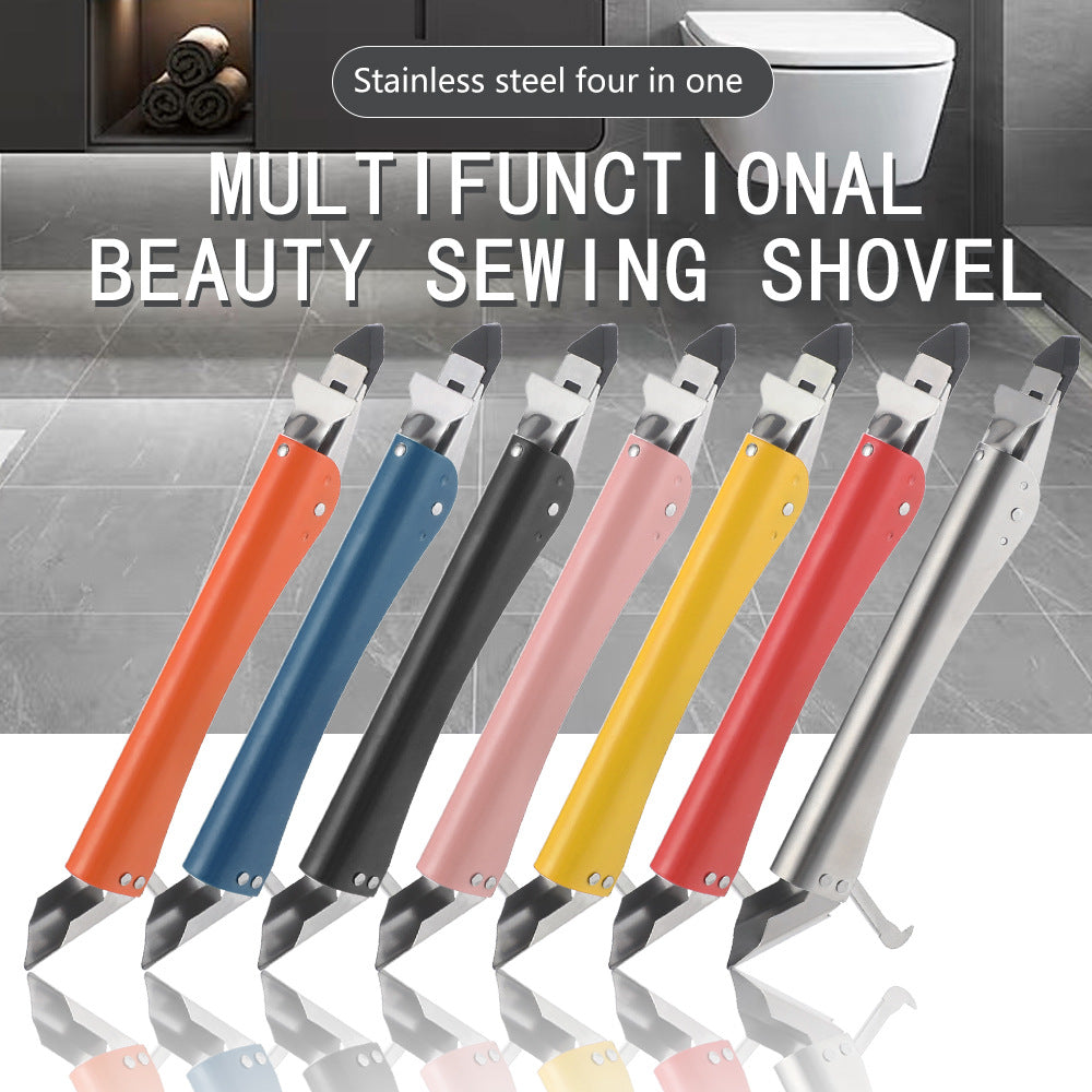 Stainless Steel Scraper Glass Glue Spatula Edge Trimming Sealant Filling Tool Multi-Functional Scraper Hook Tool