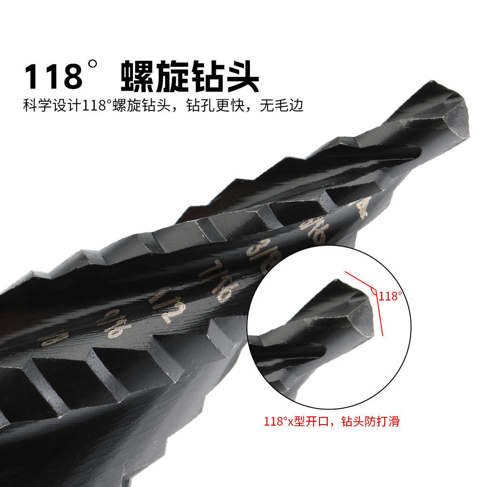 M35Stainless Steel Step Drill Bit Pagoda Drill Bit High-speed Steel Cobalt-Containing Reamer Drill Titanium Plating