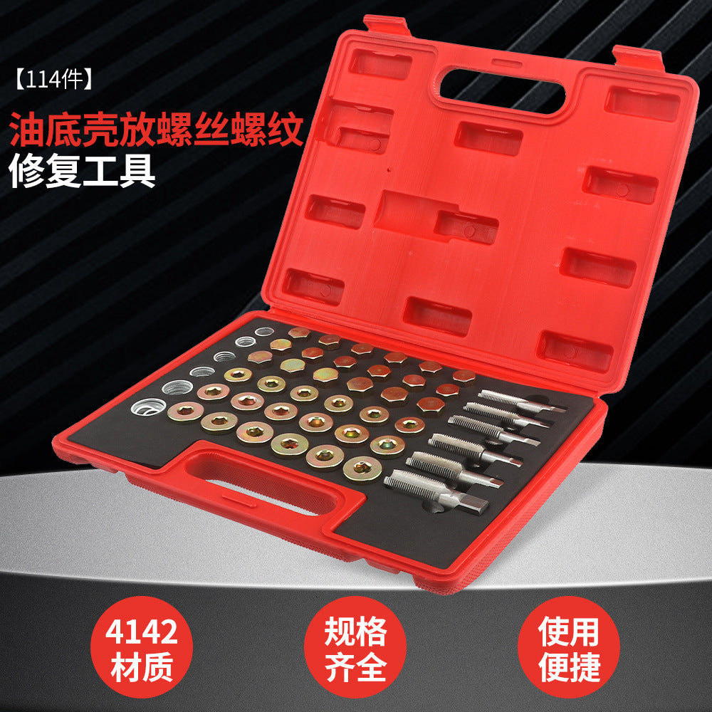 Car Oil Pan Drain Plug Thread Repair Tool Seal Anti-Slip Thread Pad Engine Oil Pan Screw