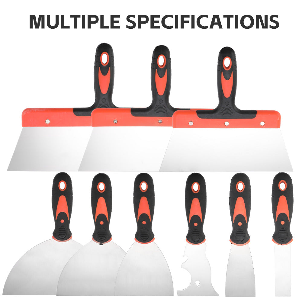 Stainless Steel Putty Knife Two-Tone Handle Spatula Wood Handle Putty Knife Mirror Spatula Plastic Handle Putty Knife Sand Table Set