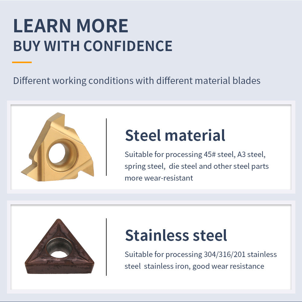 Popular7Set12mm Turning Tool Set Multifunctional Carbide Insert Shank Boring Tool Rod with Wrench