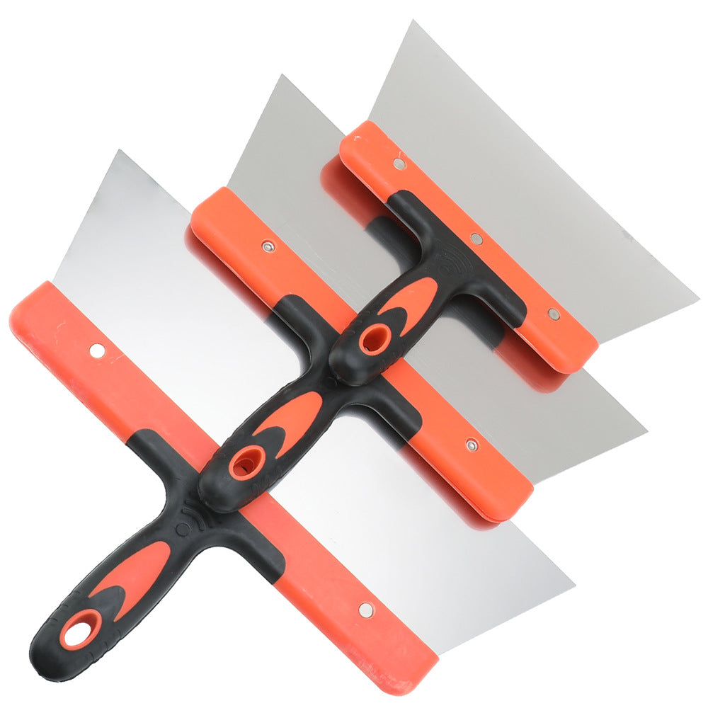 Stainless Steel Putty Knife Two-Tone Handle Spatula Wood Handle Putty Knife Mirror Spatula Plastic Handle Putty Knife Sand Table Set