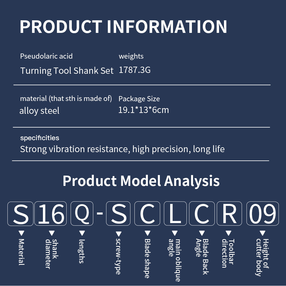 7Set of CNC Lathe Tool Holders MGEHR1616-3 SDJCR1616H07 SDNCN1616H11 16MM