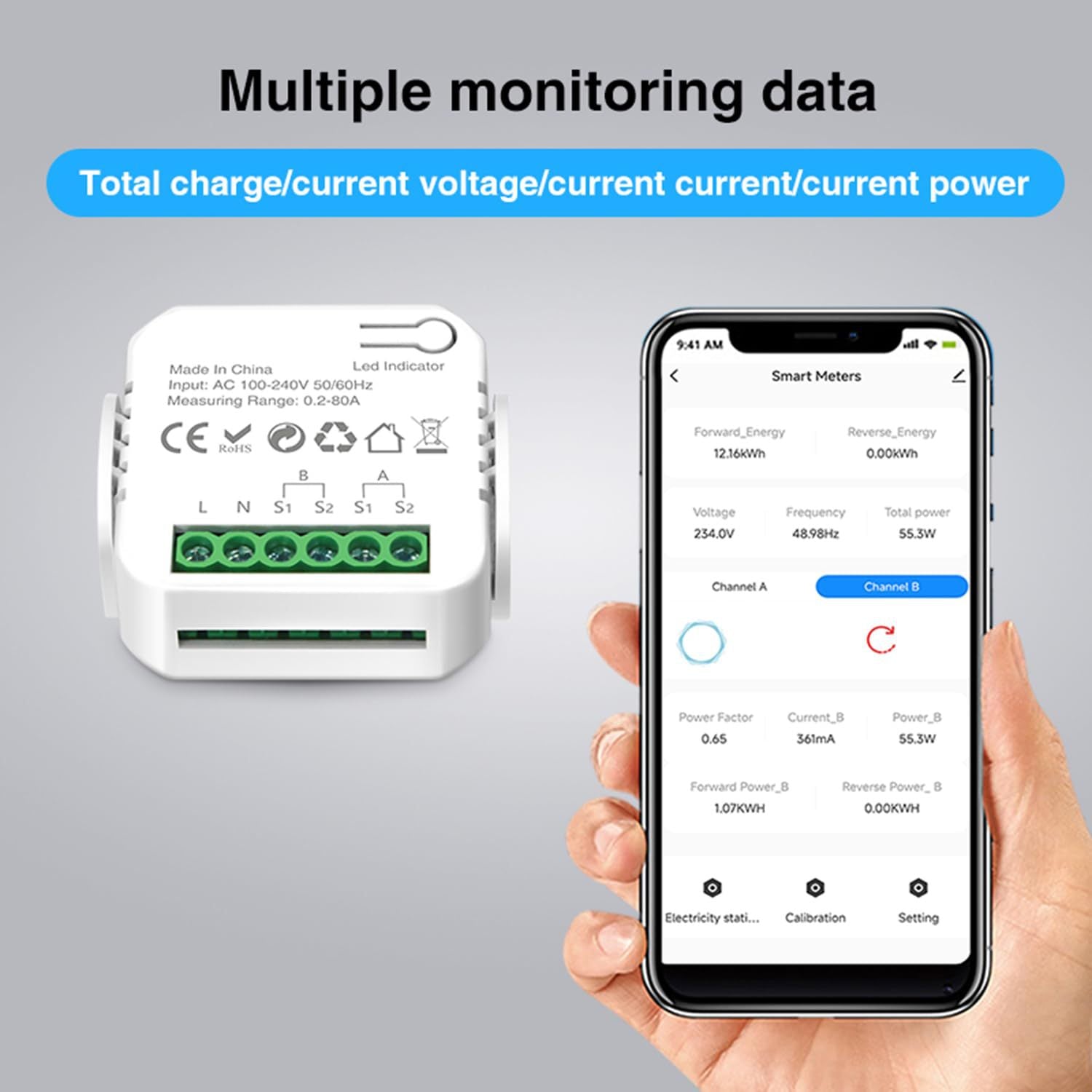 【Smart Life New Favorite】WiFi Smart Meter | Electricity Metering | APP Remote Monitoring | Festival