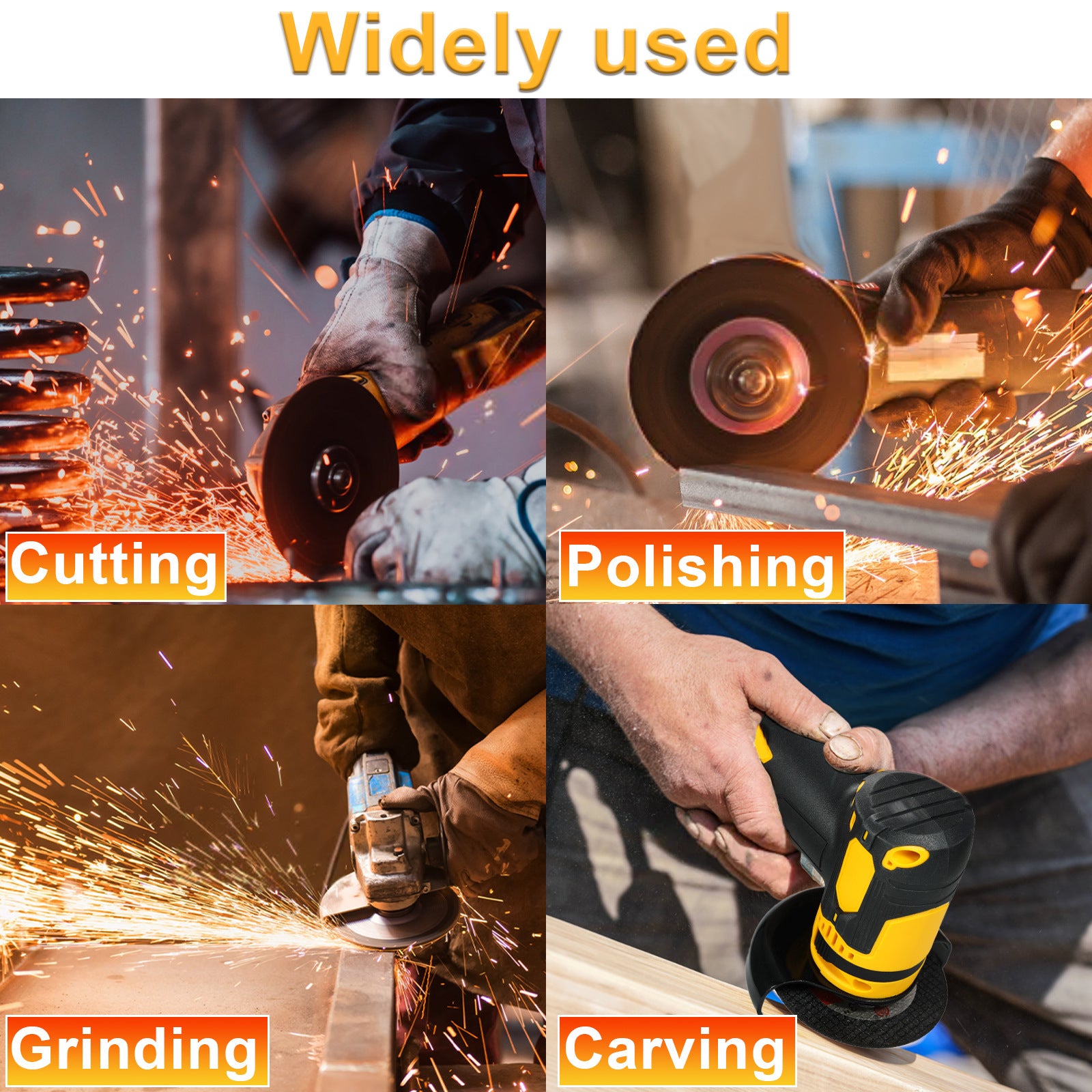 Factory Direct Sale Cordless Brushless Lithium Electric Angle Grinder Cutting Grinding Polishing Electric Hand Sanding Wheel Tool Magic