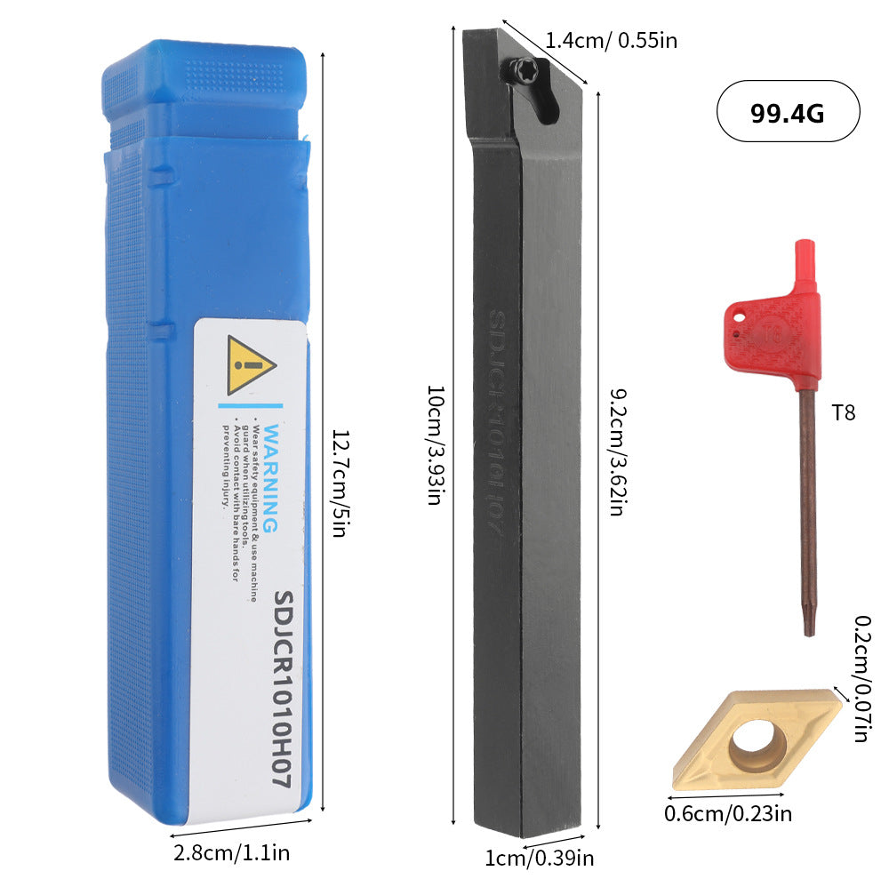 Popular7Set10mm Turning Tool Set 7Knife Handle+7Multi-functional Carbide Blades