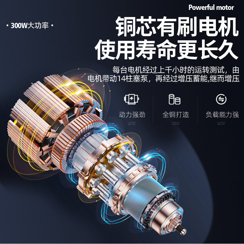 High Pressure Car Wash Water Gun Rechargeable Portable Lithium Battery Water Gun High Power Electric Display Water Gun Cleaning Machine for Watering Flowers and Vegetables