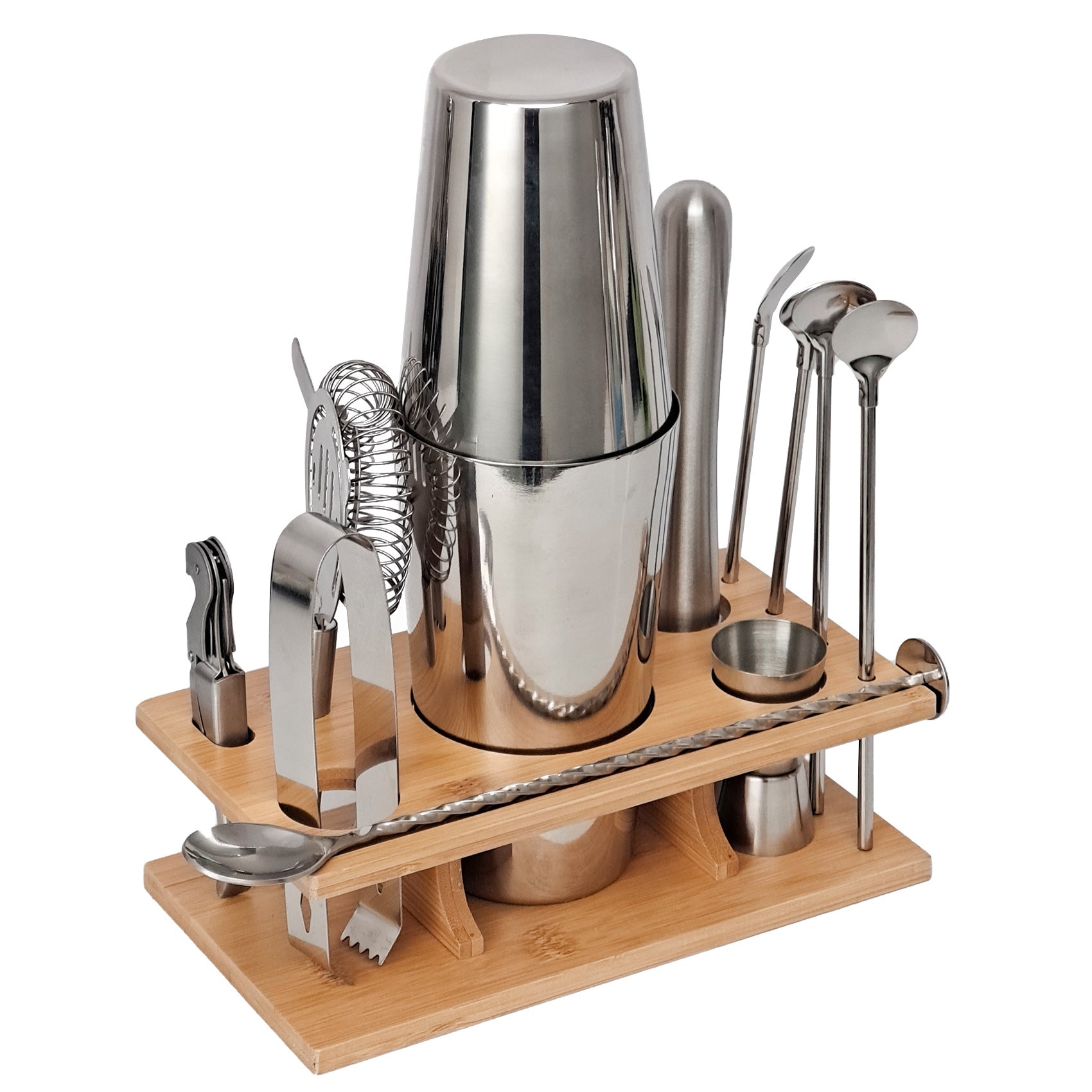 16 Piece Cocktail Shaker Set with Stand Bar Tools Japanese Style