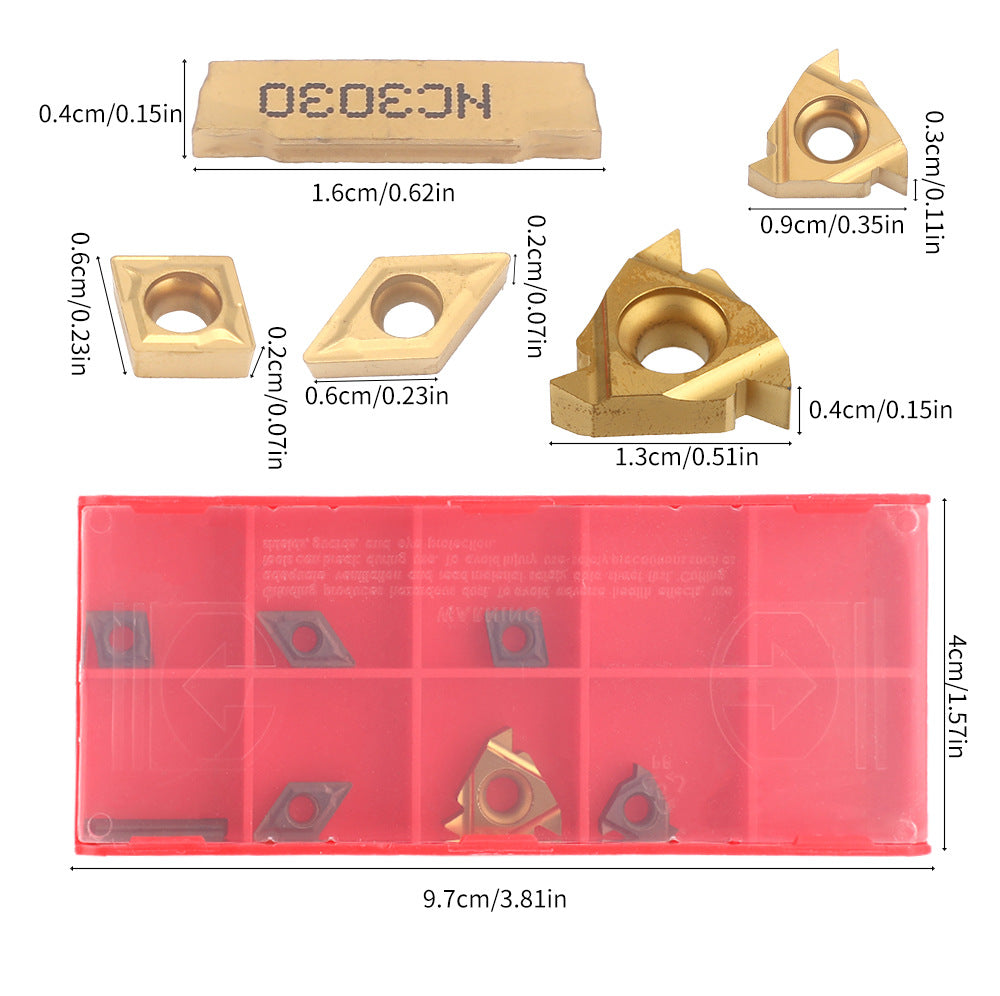 12mm Drill Handle Boring Tool Rod with Wrench Multifunctional Carbide Inserts Lathe Tool