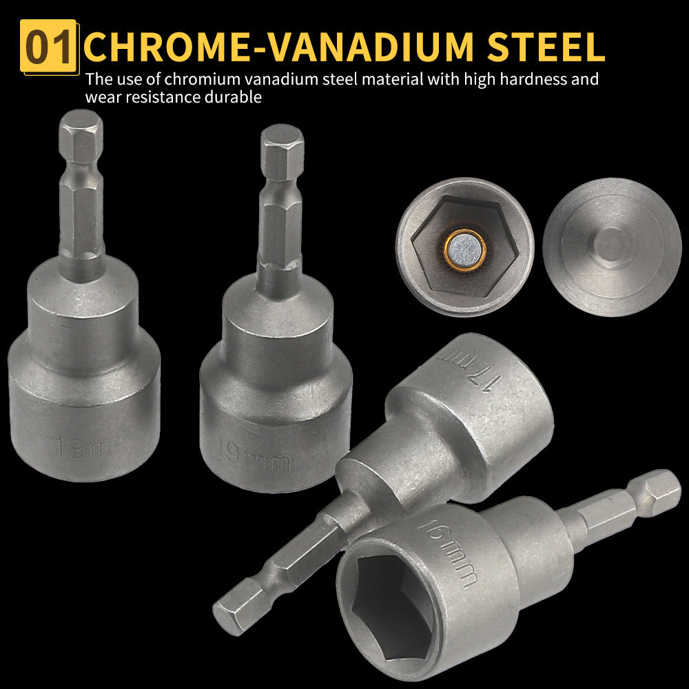 Strong Magnetic Socket Head Set Wind Batch Socket Head with Strong Magnetic Hex Socket Head Boxed Durable65mm