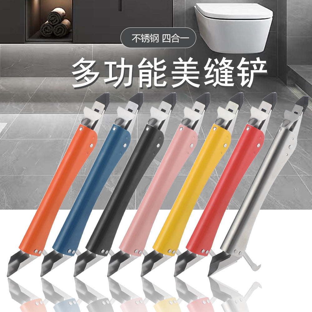 Stainless Steel Scraper Glass Glue Spatula Edge Trimming Sealant Filling Tool Multi-Functional Scraper Hook Tool