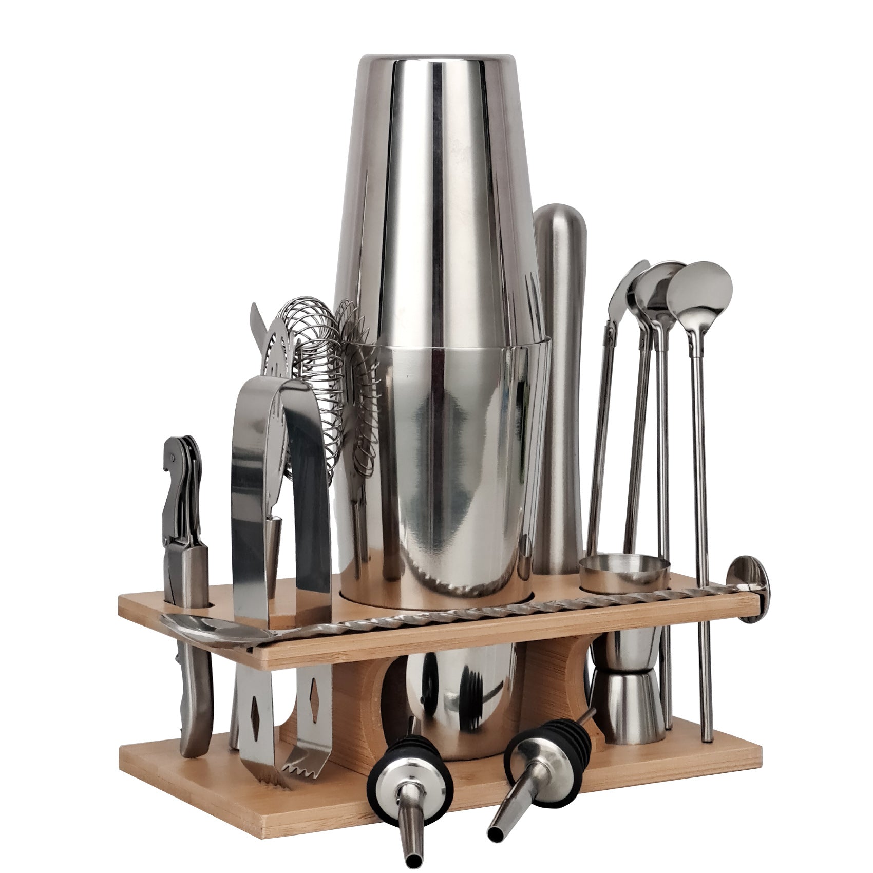 16 Piece Cocktail Shaker Set with Stand Bar Tools Japanese Style