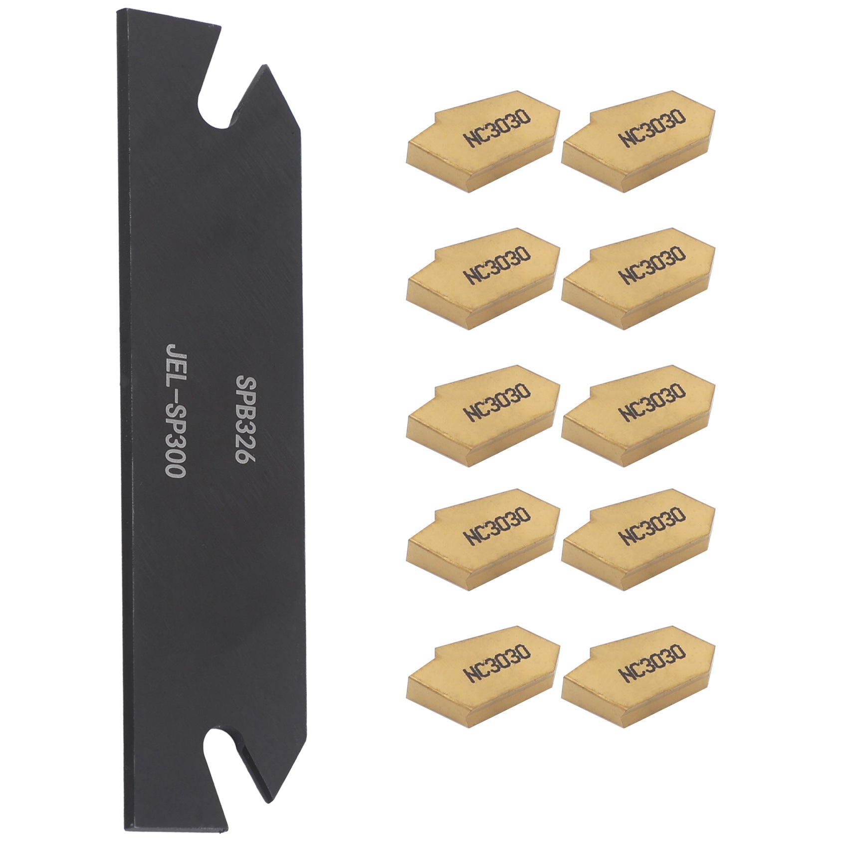 Grooving and Cutting Tool SPB326 26mm Parts Cutting Blade + 10X GTN-3 SP300Blade