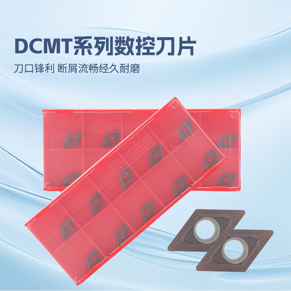 10Piece DCMT0702 EM YBC205 CNC Inserts Purple coating + Matching Wrench