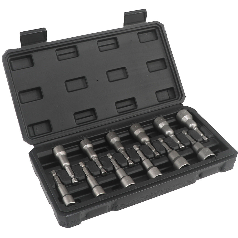 Strong Magnetic Socket Head Set Wind Batch Socket Head with Strong Magnetic Hex Socket12Headset with Box