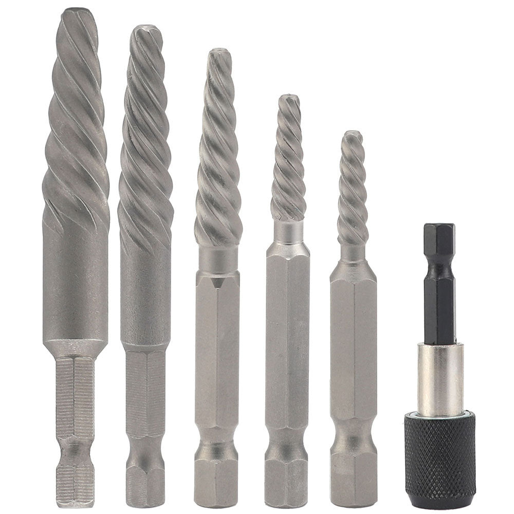 In Stock High-Speed Steel Drill Bit Set6pcs Screw Extractor Set In Stock Wholesale Broken Wire Extractor