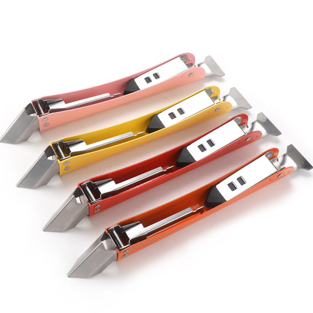 Stainless Steel Scraper Glass Glue Spatula Edge Trimming Sealant Filling Tool Multi-Functional Scraper Hook Tool