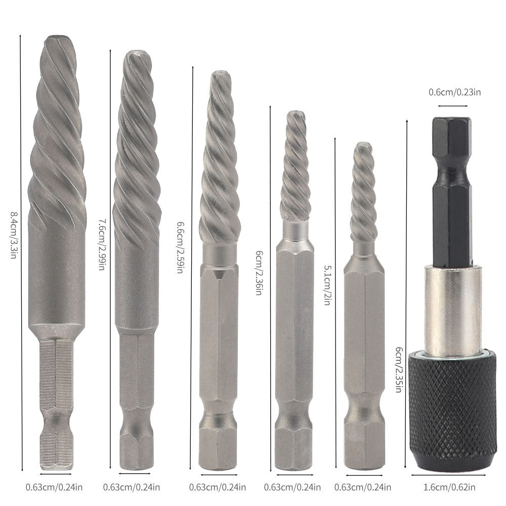 In Stock High-Speed Steel Drill Bit Set6pcs Screw Extractor Set In Stock Wholesale Broken Wire Extractor