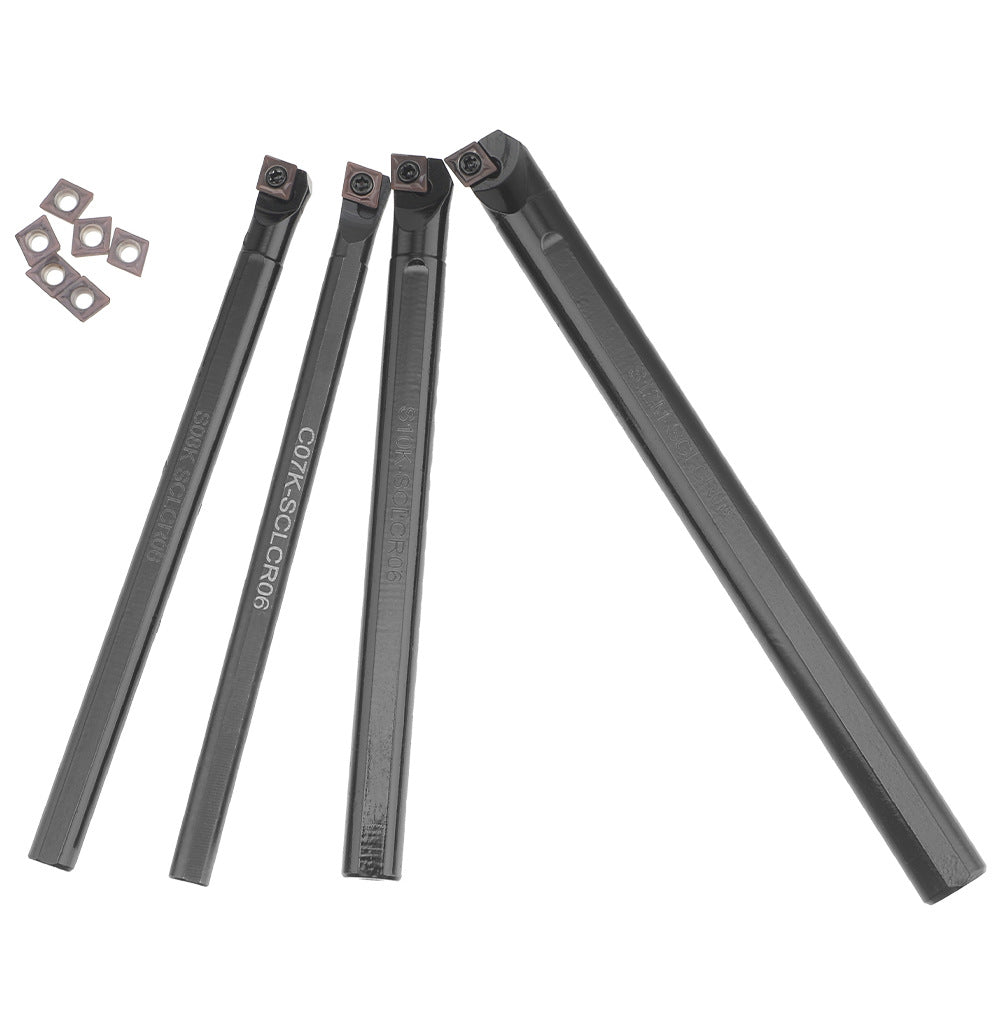 4Pieces S07K/S08K/S10K/S12M-SCLCR06Turning Tool Holder10Pieces CCMT06020 Blade