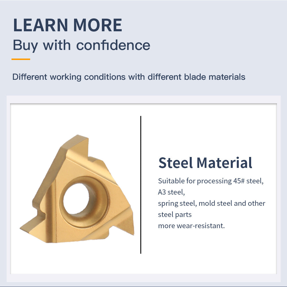 Popular7Set10mm Turning Tool Set 7Knife Handle+7Multi-functional Carbide Blades