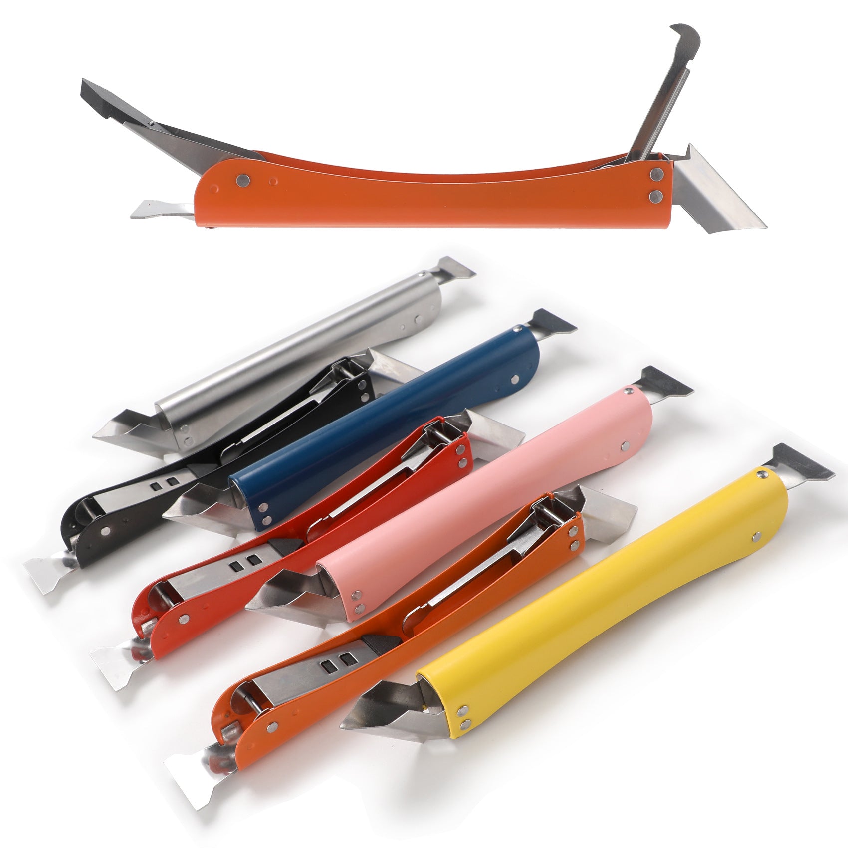 Stainless Steel Scraper Glass Glue Spatula Edge Trimming Sealant Filling Tool Multi-Functional Scraper Hook Tool