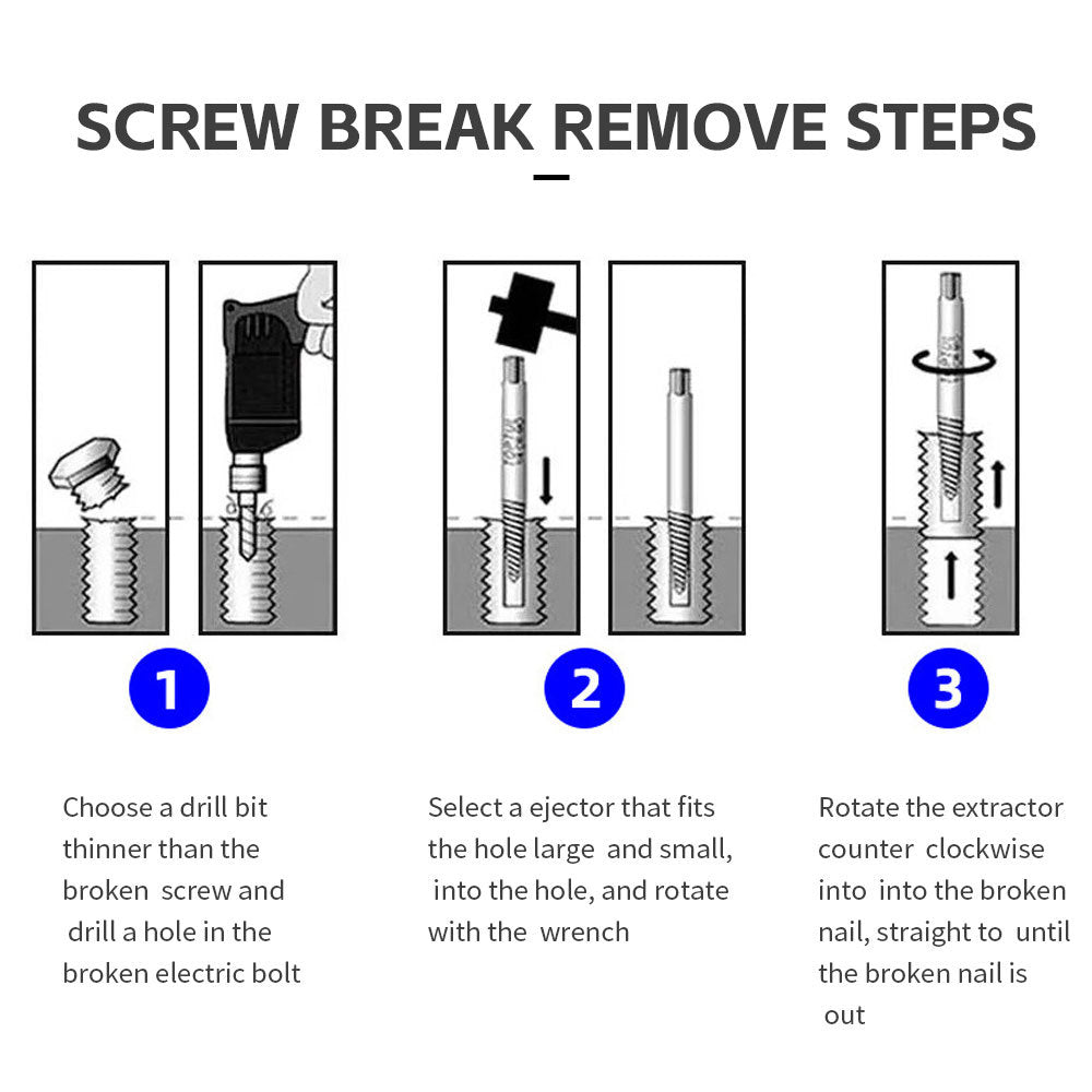 In Stock High-Speed Steel Drill Bit Set6pcs Screw Extractor Set In Stock Wholesale Broken Wire Extractor