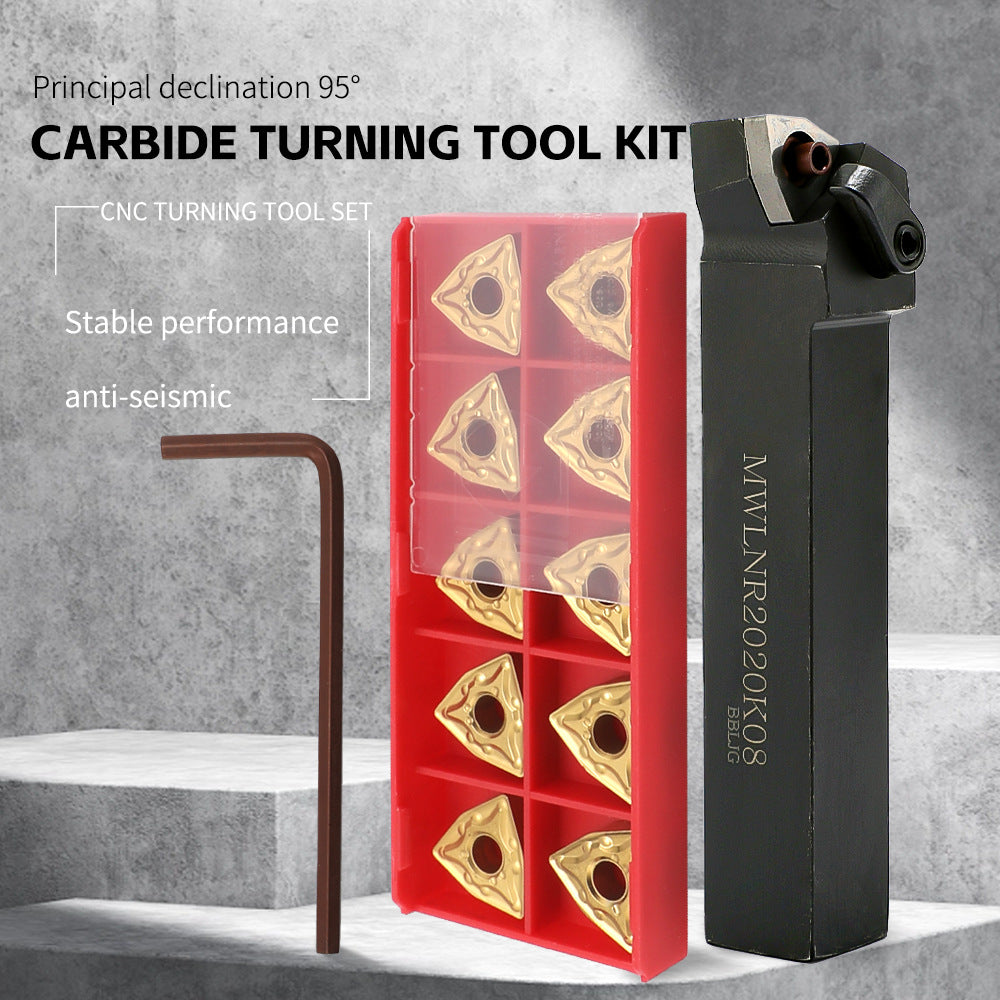 In-stock Clamp Drill Rod1个MWLNR2020K08+10Piece WNMG080404CNC Tool