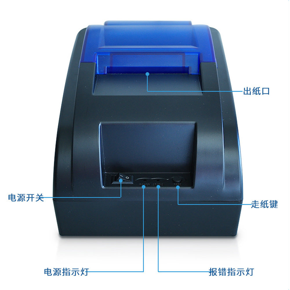 Amazon Supermarket Receipt Printer Bluetooth Kitchen Takeout Order Cash Register Receipt Machine58mm Thermal Printer
