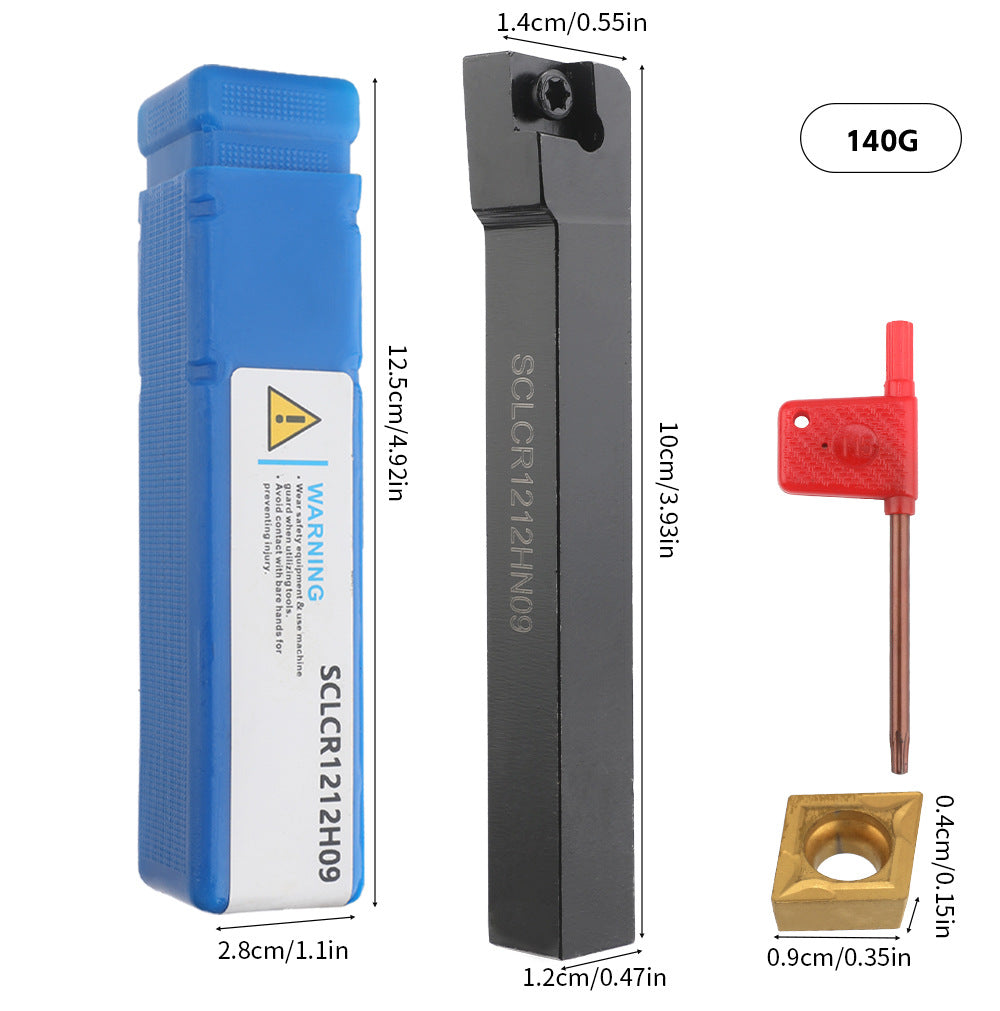Popular7Set12mm Turning Tool Set Multifunctional Carbide Insert Shank Boring Tool Rod with Wrench