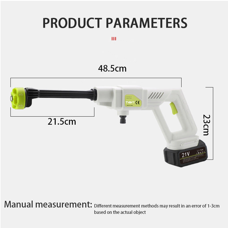 High Pressure Car Wash Water Gun Rechargeable Portable Lithium Battery Water Gun High Power Electric Display Water Gun Cleaning Machine for Watering Flowers and Vegetables