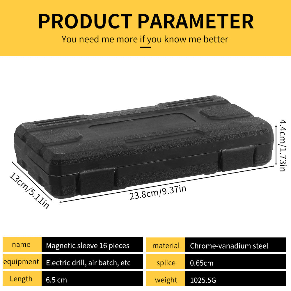 Strong Magnetic Socket Head Set Wind Batch Socket Head with Strong Magnetic Hex Socket Head Boxed Durable65mm