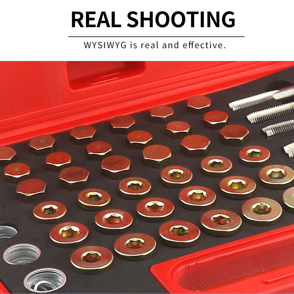 Car Oil Pan Drain Plug Thread Repair Tool Seal Anti-Slip Thread Pad Engine Oil Pan Screw