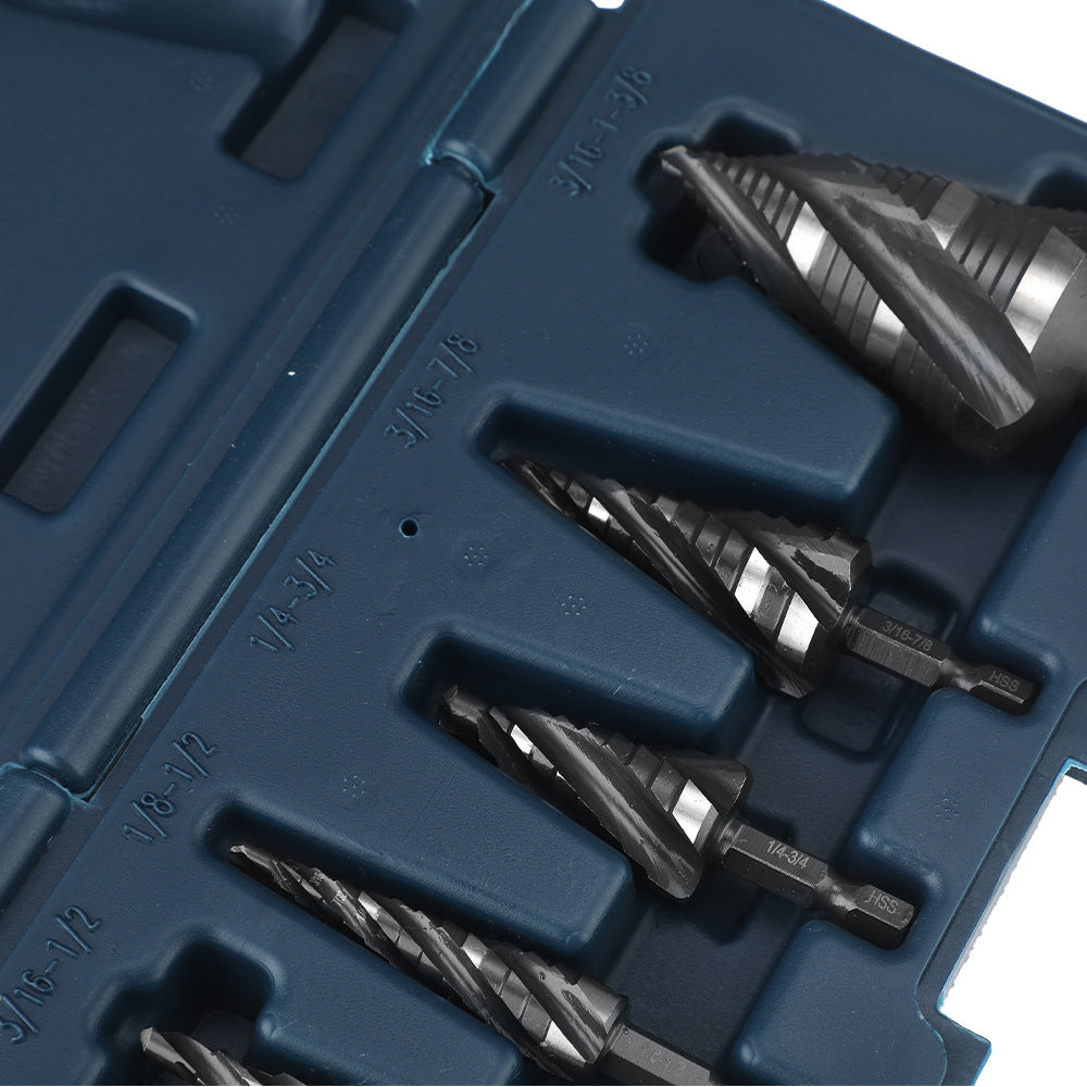 High-speed Bearing Steel HSS4341Stainless Steel Step Drill Bit Pagoda Drill Bit Four-slot Reamer Drill