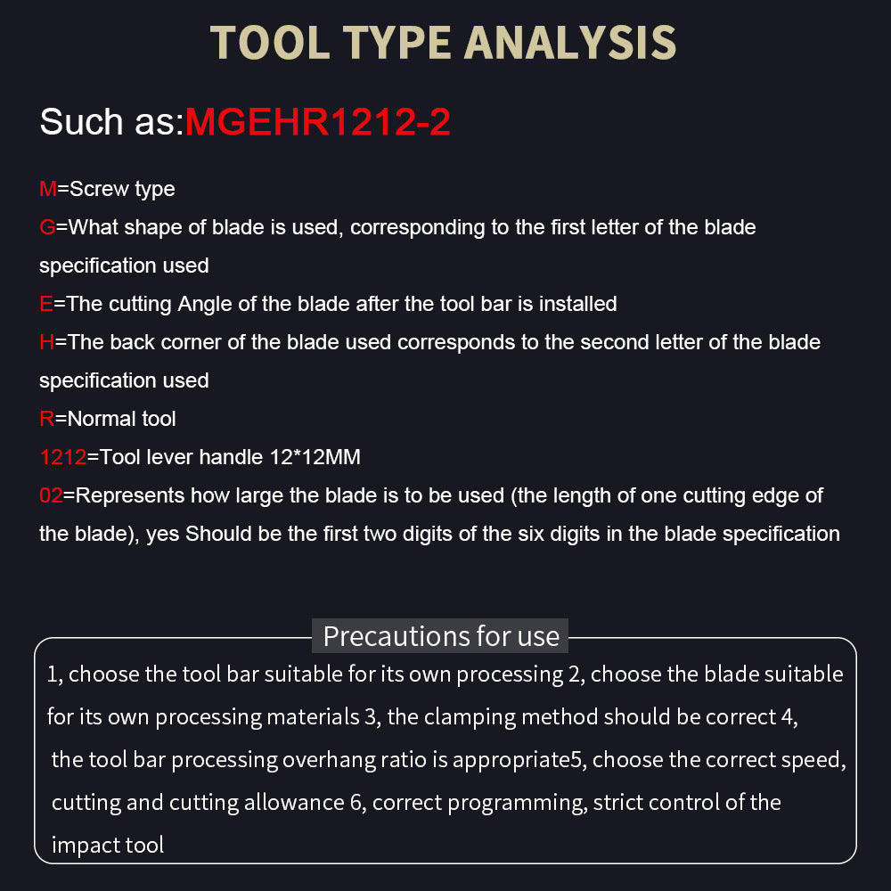 MGEHR1212-2 12x100mm CNC Tool Holder Lathe Fine Processing Tool Accessories10Piece MGMN200Blade