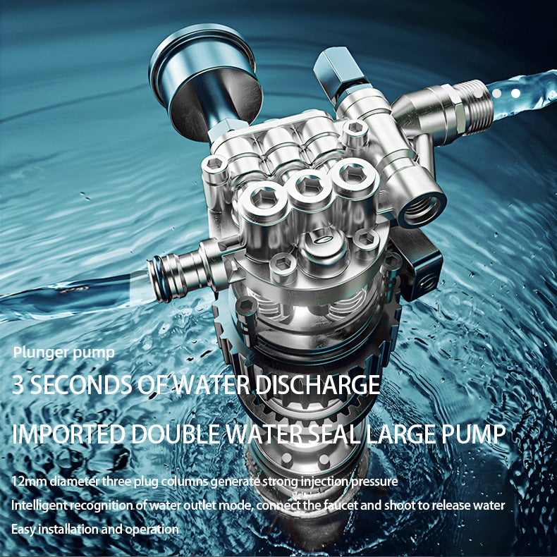 High Pressure Car Wash Water Gun Rechargeable Portable Lithium Battery Water Gun High Power Electric Display Water Gun Cleaning Machine for Watering Flowers and Vegetables