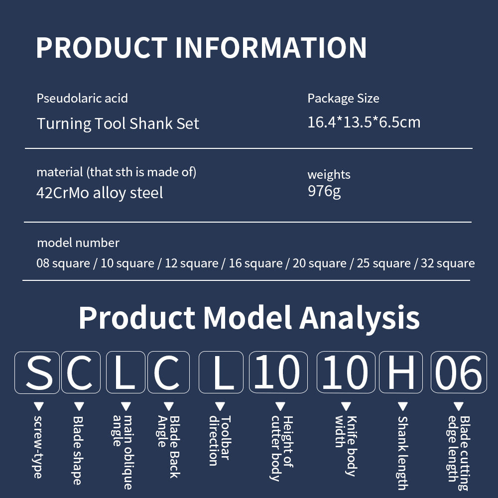 CNC Punching Machine Tool Holder Lathe10mm 9Set of Lathe Tools High Hardness Metal Milling Cutter Lathe CNC Knife Holder