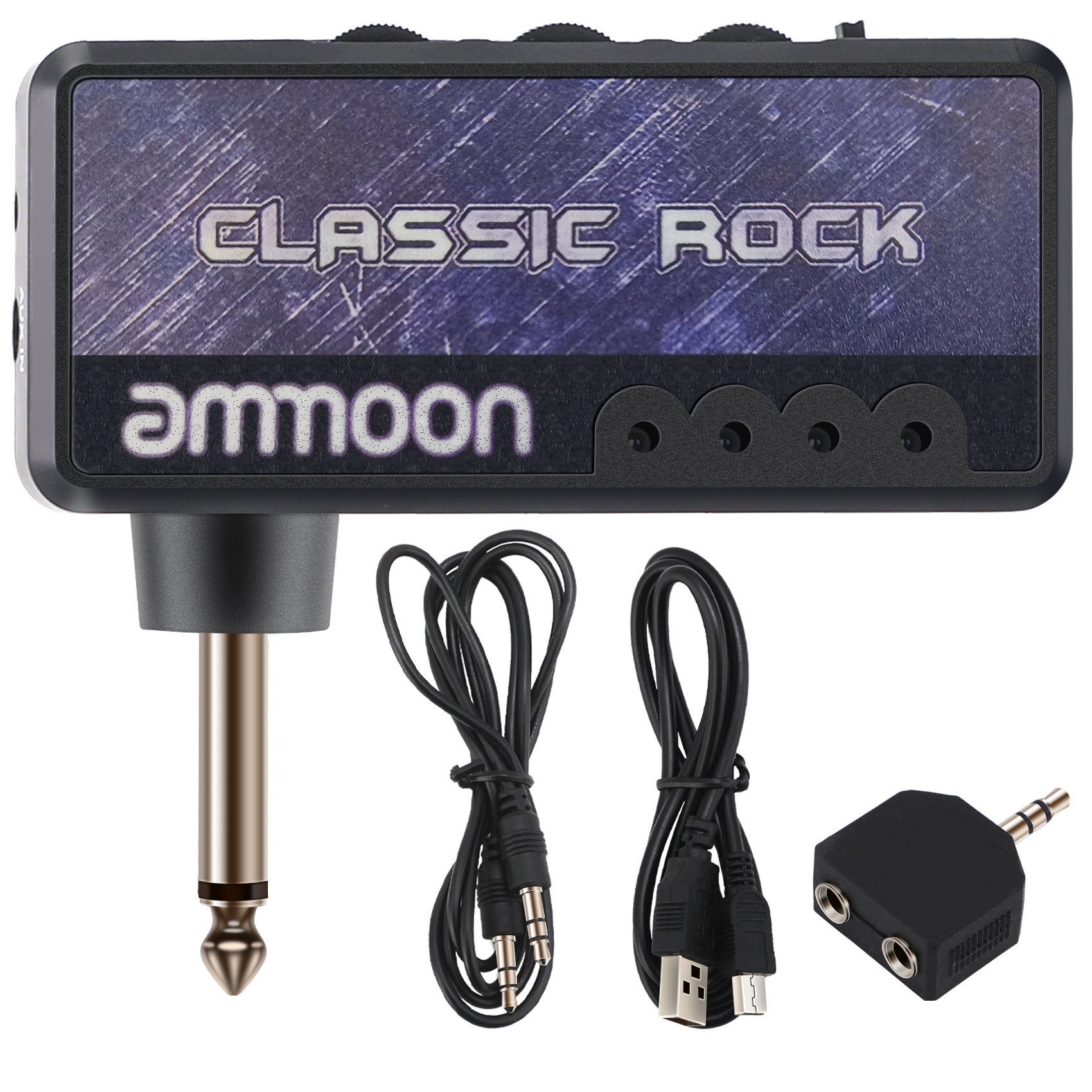 Electric Guitar Receiver Mini Headphones Heavy Metal Bass Headphone Amplifier USB Audio Cables and Adapters