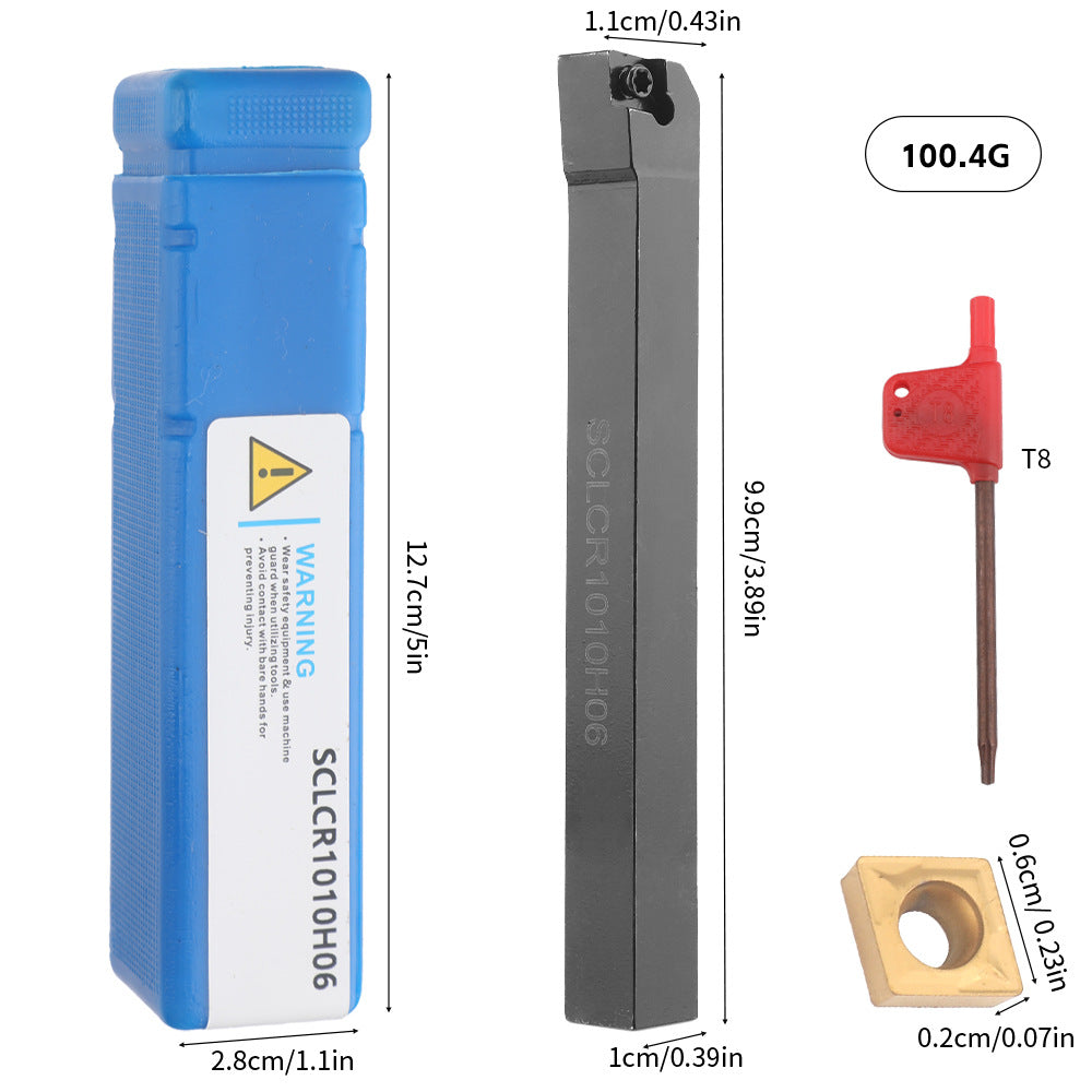 Popular7Set10mm Turning Tool Set 7Knife Handle+7Multi-functional Carbide Blades