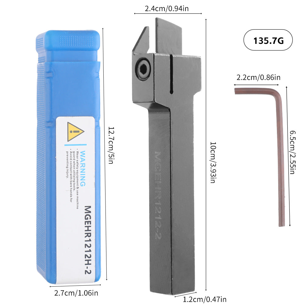 7Pieces12MM Tool Holder Diameter Lathe Turning Tool Hardness Metal Milling Cutter Blade Lathe CNC Processed Steel Parts Set