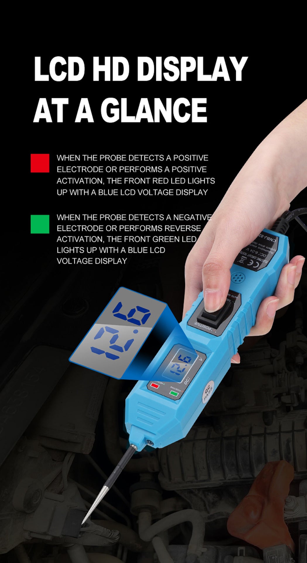 Automotive Electrical Circuit Tester Multi-Function Drive Detector Line Continuity Electrical System Diagnosis