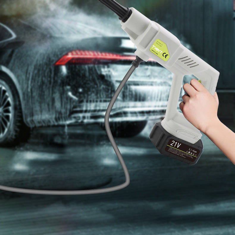 High Pressure Car Wash Water Gun Rechargeable Portable Lithium Battery Water Gun High Power Electric Display Water Gun Cleaning Machine for Watering Flowers and Vegetables