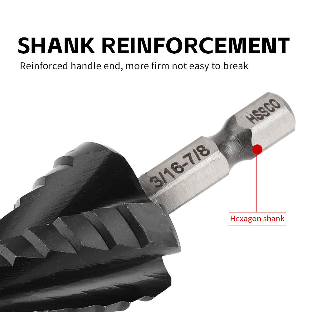 M35Stainless Steel Step Drill Bit Pagoda Drill Bit High-speed Steel Cobalt-Containing Reamer Drill Titanium Plating