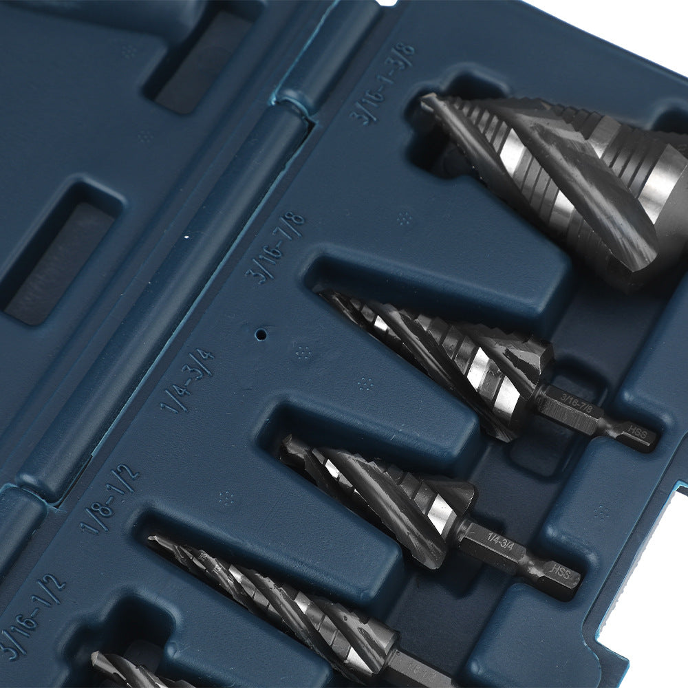 High-speed Bearing Steel HSS4341Stainless Steel Step Drill Bit Pagoda Drill Bit Four-slot Reamer Drill