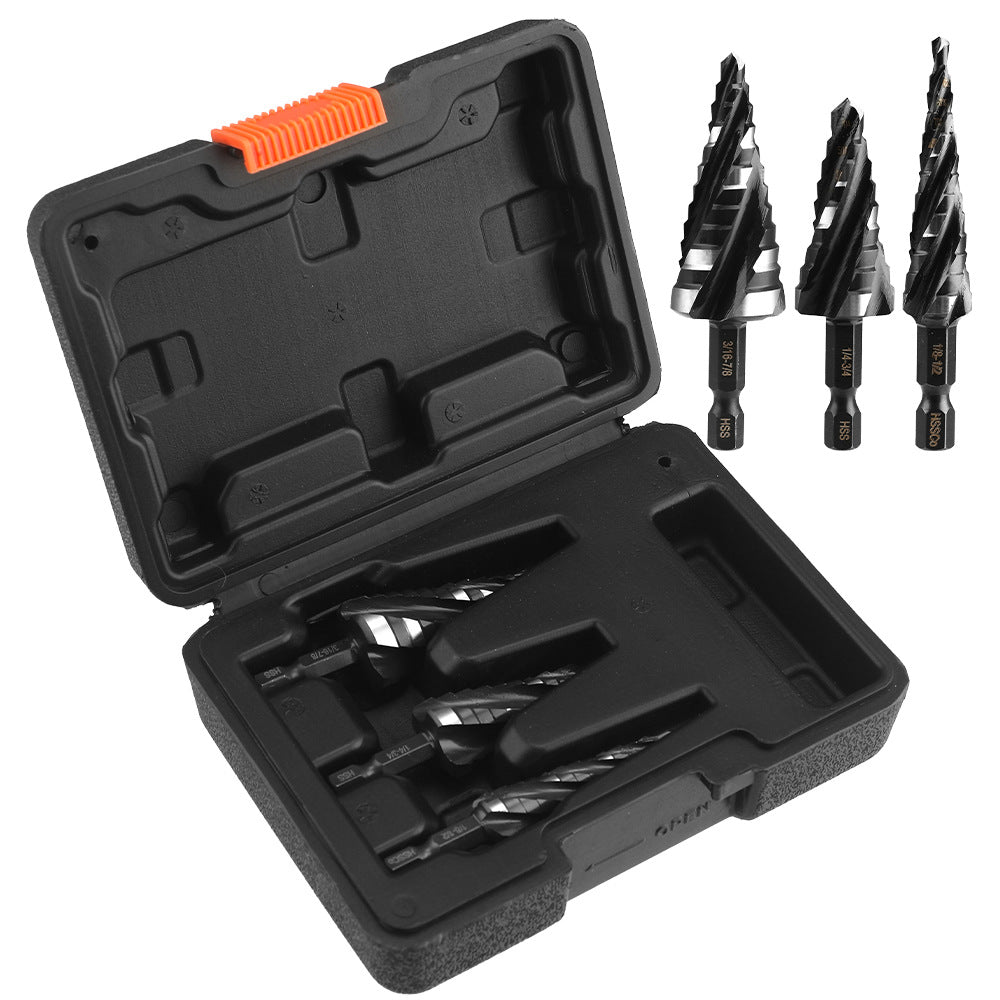 High-speed Bearing Steel HSS4341Stainless Steel Step Drill Bit Pagoda Drill Bit Four-slot Reamer Drill