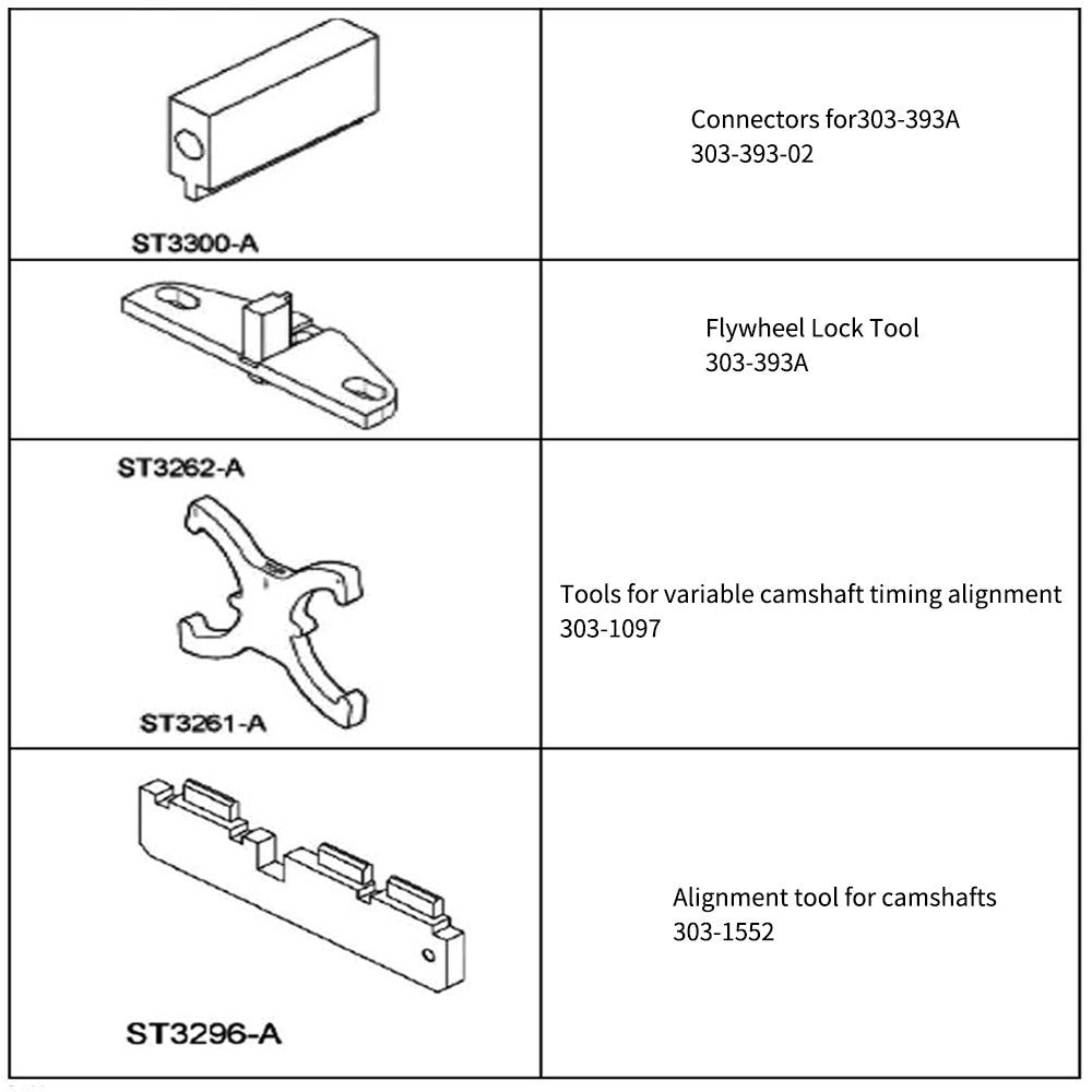 Ford Full Vehicle Range1.4/1.6/1.8Engine Timing Special Maintenance Tool Set Steam Dual-use for Diesel and Gasoline