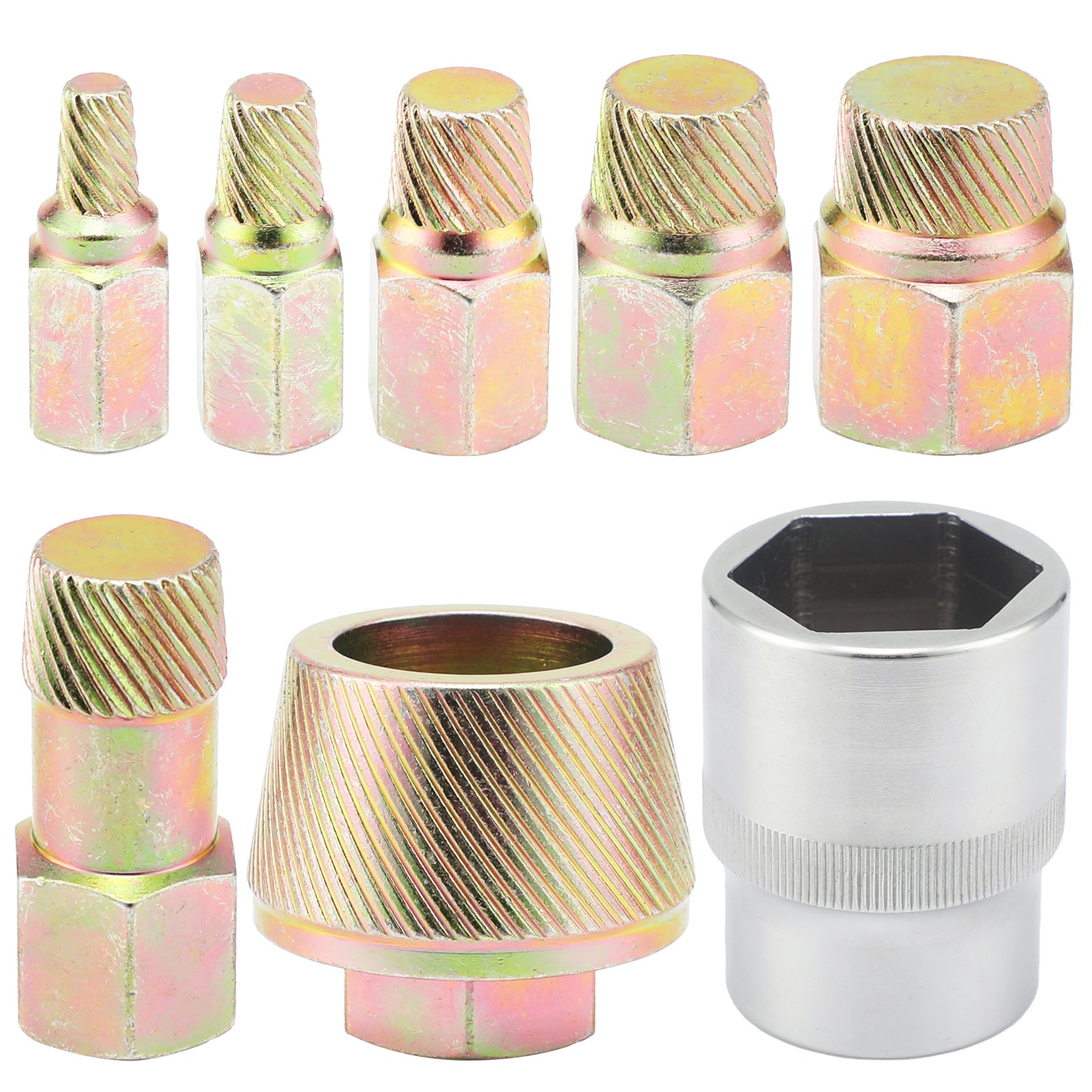 Chrome Molybdenum Steel Tool Set8pcs Screw Extractor Set In Stock Wholesale Bathtub Sink Wire Remover