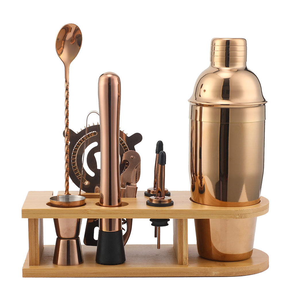 Bar Shaker Cocktail Tool Stainless Steel Japanese Style Shaker Half Round Cocktail Shaker 10-Piece Set