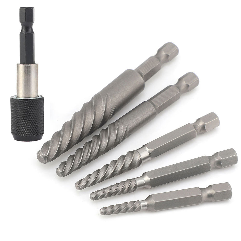 In Stock High-Speed Steel Drill Bit Set6pcs Screw Extractor Set In Stock Wholesale Broken Wire Extractor